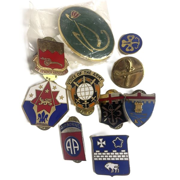 Collection of ten pins