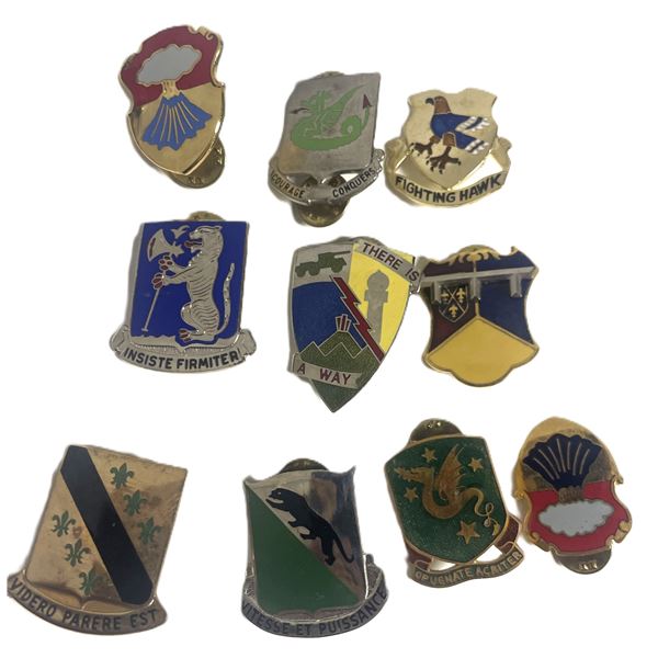Collection of ten pins