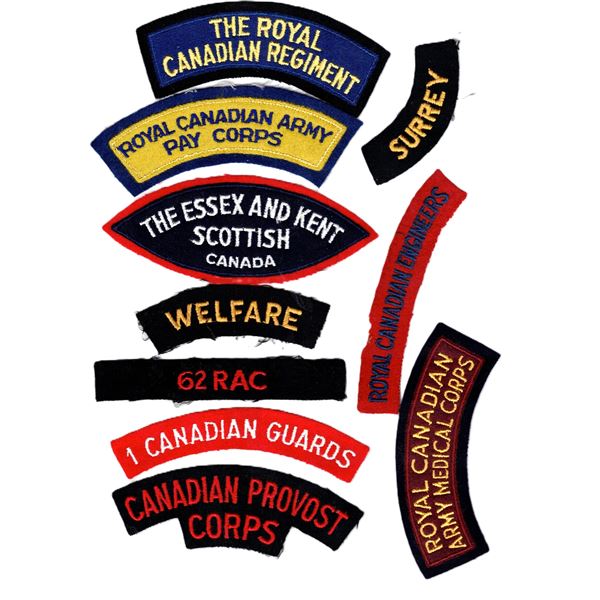 Group of 10 Shoulder Patches
