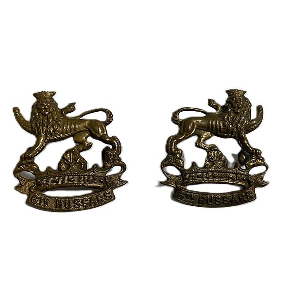 6th Duke of Connaught's Royal Canadian Hussars Collar Badge Pair