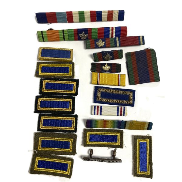  vintage military ribbons, medals, and insignia patches