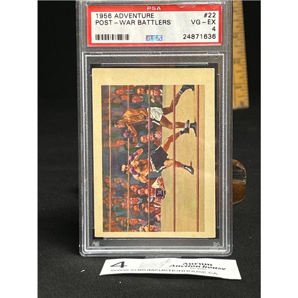 1956 Adventure "Post-War Battlers" Sugar Ray Robinson & Bobo Olson #22 VG-EX PSA 4