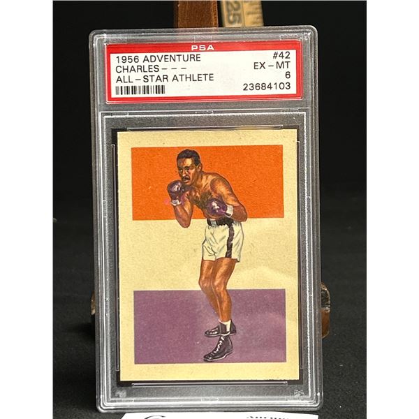 1956 Adventure Ezzard Charles "All-Star Athlete" #42 EX-MT PSA 6