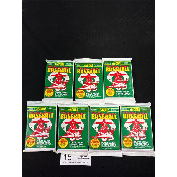 1991 Score Major League Baseball Series I Card Pack x7