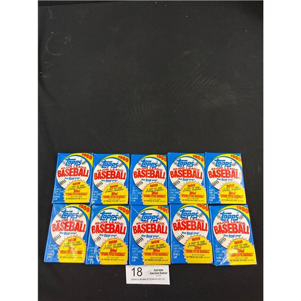 1989 Topps Major League Baseball Bubble Gum Card Pack x10