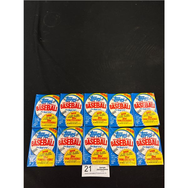1989 Topps Major League Baseball Bubble Gum Card Pack x10