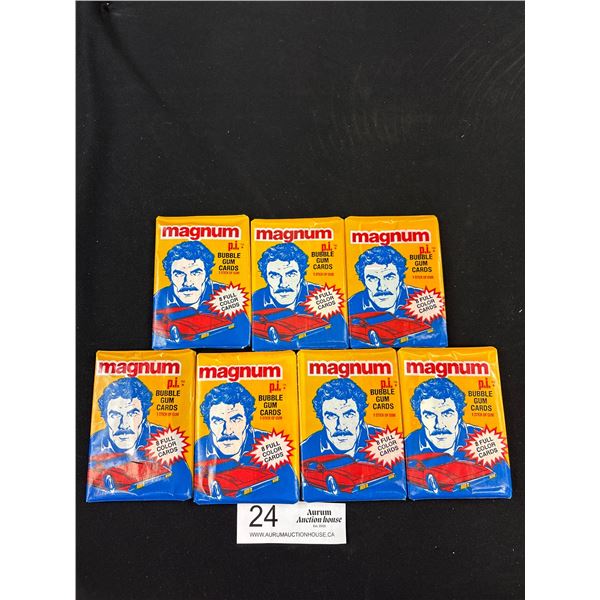 1981 Magnum P.I. Bubble Gum Cards pack x 7