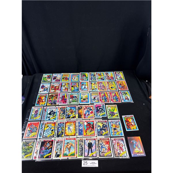 1990 Marvel Comics Trading Cards 9 card page x