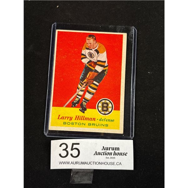 Lawrence Hillman 1957 Boston Bruins Topps Trading Card