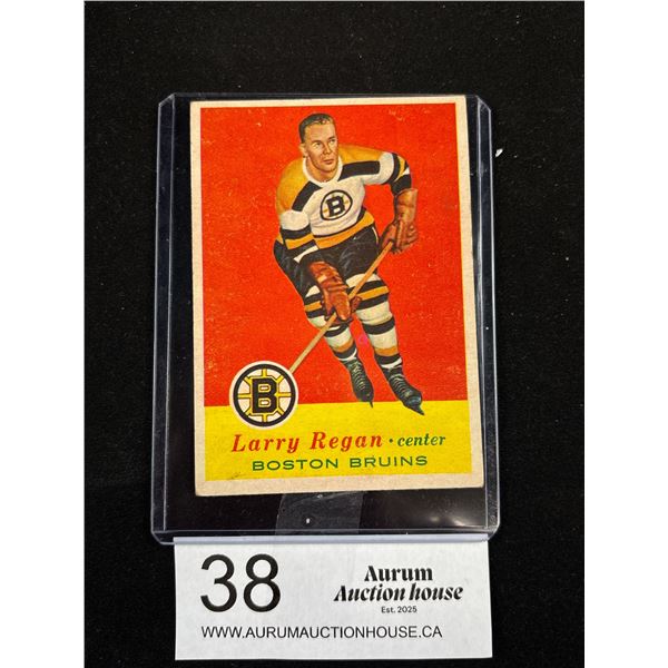 Lawrence E. Regan 1957 Boston Bruins Topps Trading Card