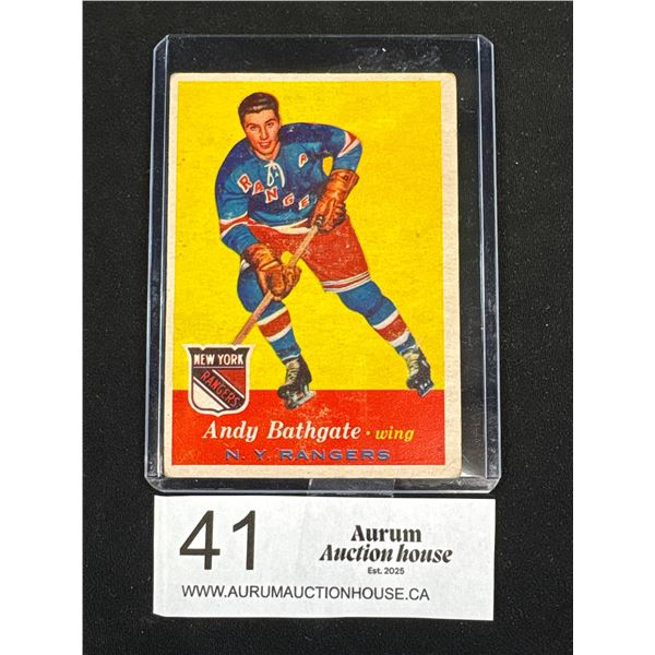 James Bathgate 1957 New York Rangers Topps Trading Card