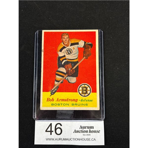 Robert Armstrong 1957 Boston Bruins Topps Trading Card