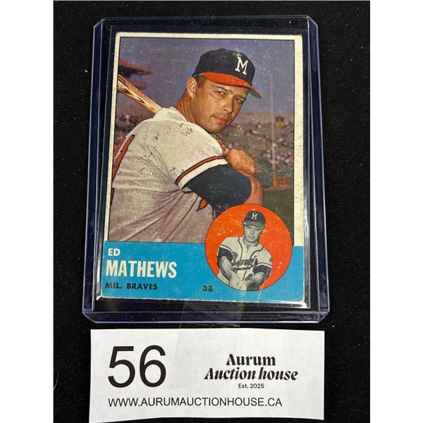1963 Topps Ed Matthews HOF