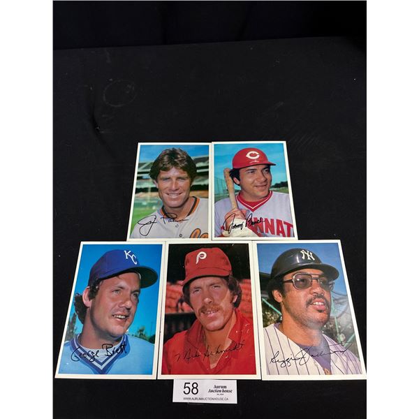Lot of 5 1981 Baseball Topps Oversized Cards All 5 HOFers