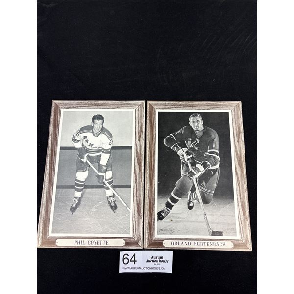 1964-67 Orland Kurtenbach and Phil Goyette Group 3 Wood Grain Bee Hive Hockey Photos