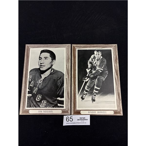 1964-67 Harry Howell and Jim Nelison Group 3 Wood Grain Bee Hive Hockey Photos