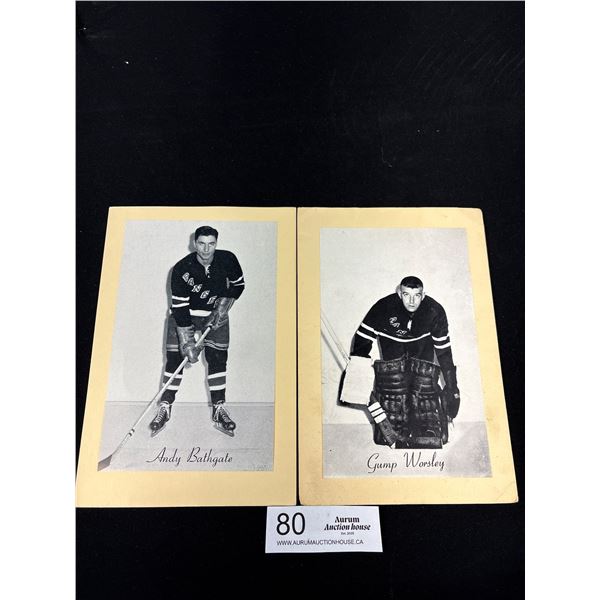 1944-64 Gump Worsley and Andy Bathgate Group 2 Bee Hive Photo