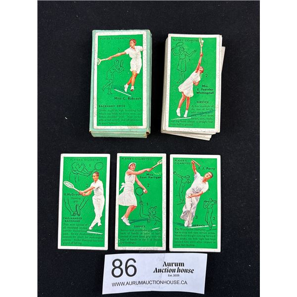 Complete Set of 50 1936 Will's "Wild Woodbine" Tennis Cigarette Cards