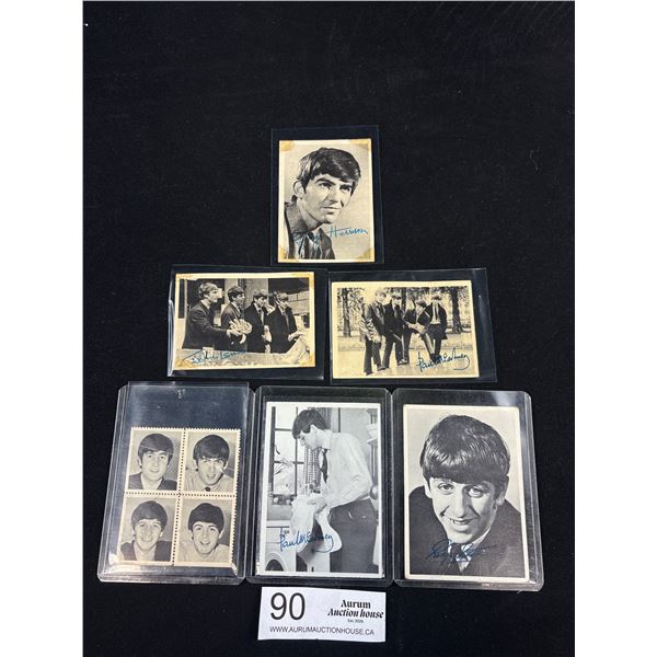 1964 Beatles Stamps and 5 1964 Beatle Cards