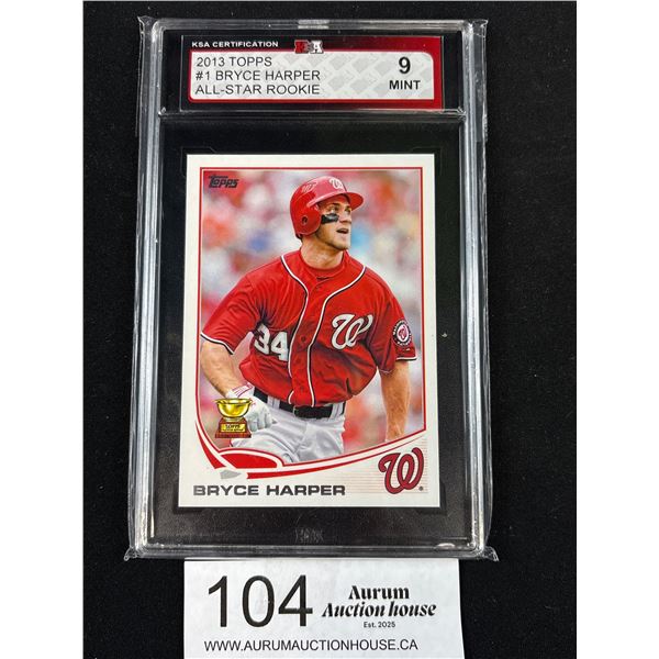 Bryce Harper 2013 Rookie Card High Grade KSA-9