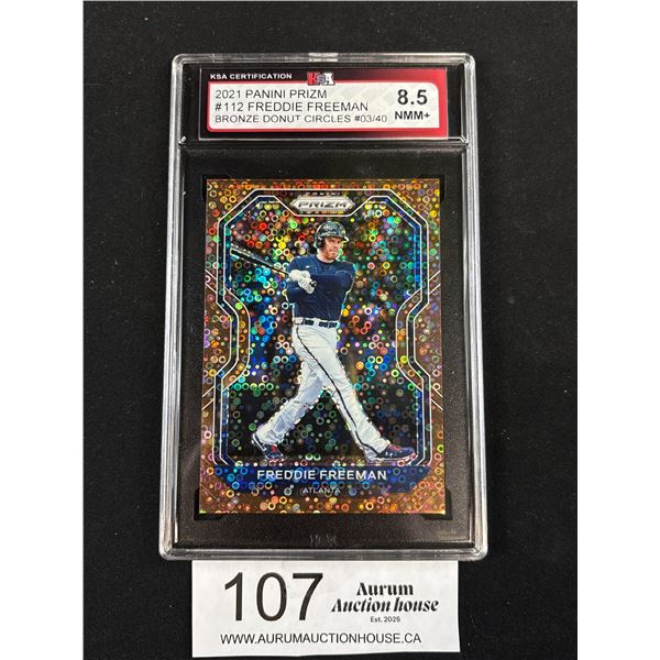 Very Limited Edition #03/40 Freddie Freeman Bronze Donut Circles Prizm Parrelel Refractor