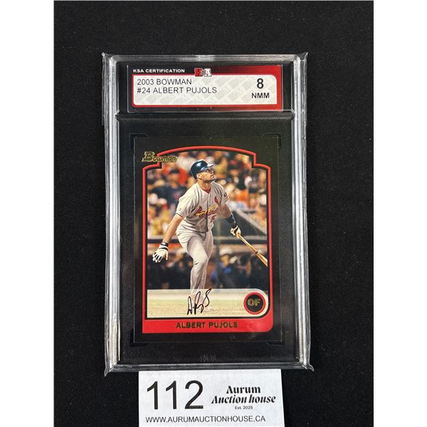 2nd Year Bowman Fascnile Autograph Albert Pujols Trading Card