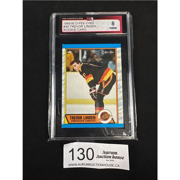 1989-90 OPC Trevor Linden Rookie Card KSA-8
