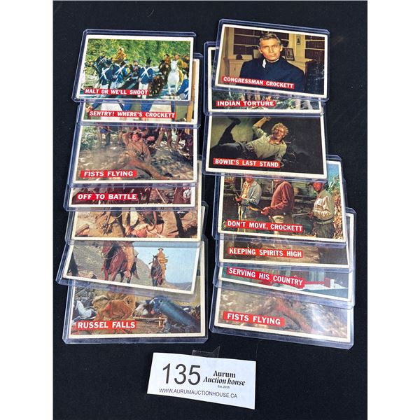 Lot of 14 1959 Walt Disney Davey Crockett "Orange Back" Cards