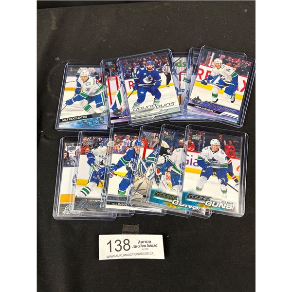 Lot of 12 Vancouver Canucks Young Guns Rookie Cards