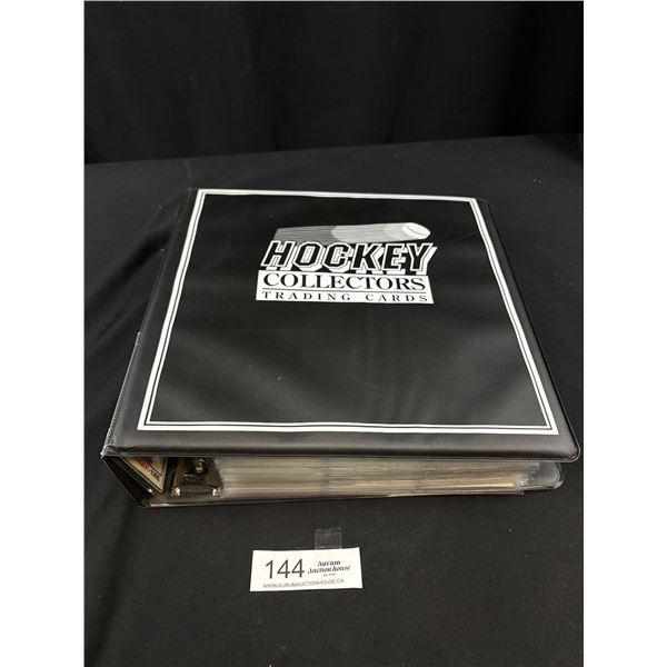 Binder of Older Hockey Cards Sorted by Team and Year 70s OPC etc
