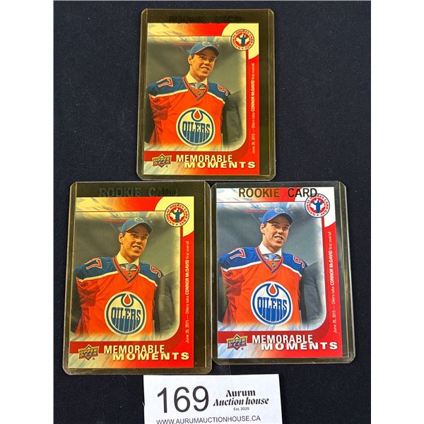 Lot of 3 Connor McDavid 2015 Rookie Cards