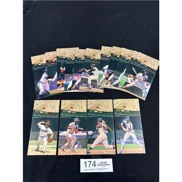 Very Rare Unused 1985 Fleer MLB All Star "Pop Up" or "Stand Up" Figure Cards, Lot of 15