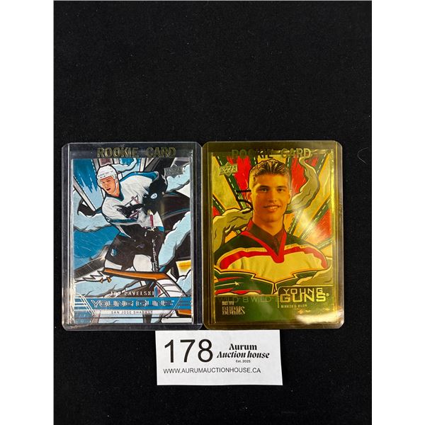 Lot of 2 Upper Deck Young Guns Renewed Rookie Cards Brent Burns and Joe Pevelski