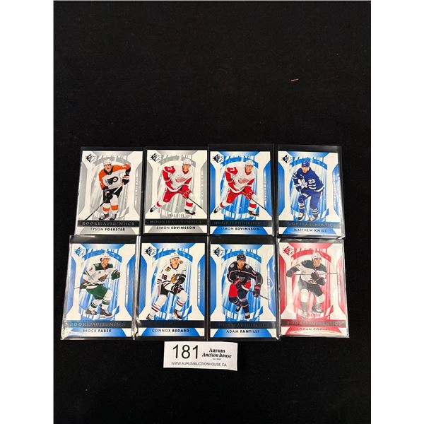 Lot of 8 NHL SP Hockey Young Stars Rookie Cards, Mint Condition