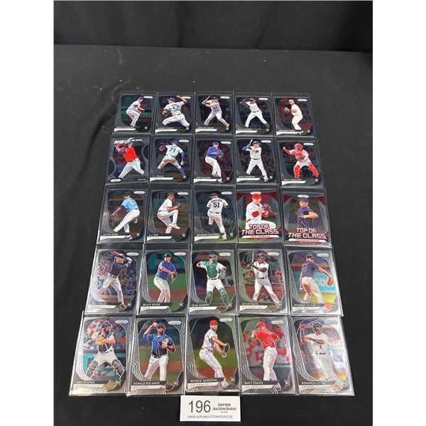 Lot of 25 Panini Prizm MLB Rookie Cards - Mint Cond.