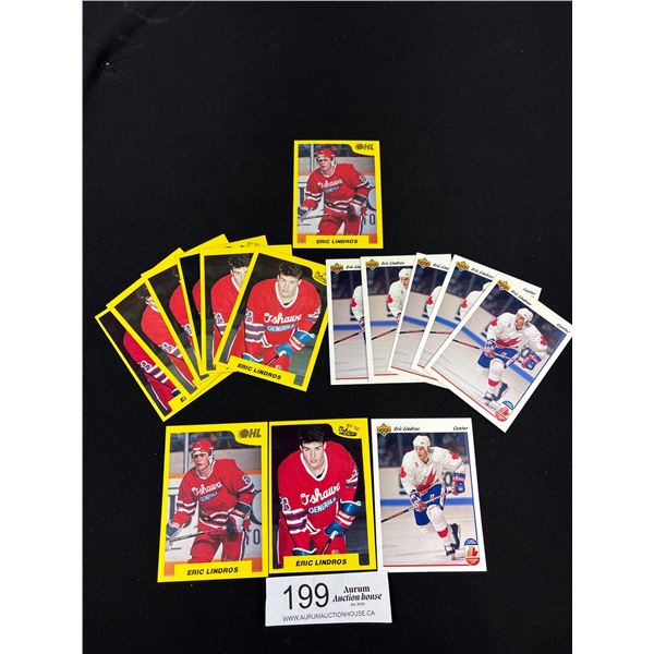 Lot of 15 Eric Lindros Rookie/Pre-Rookie Cards