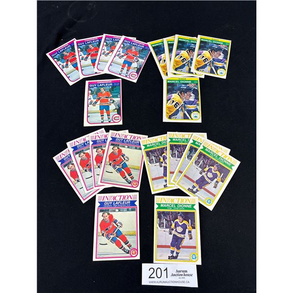 Lot of 20 1982 OPC NHL Marcel Dionne & Guy LaFleur