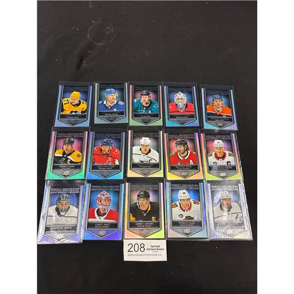 2019-20 UD Tim Horton's "Highly Decorated" Complete Subset #1-15 Inc. #1 Crosby, #8 Ovechkin, #15 Mc