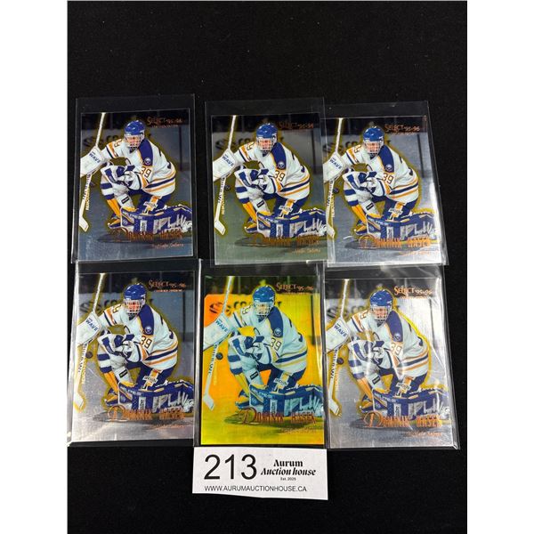 Lot of 6 1995-96 Select Certified Edition #89 Dominik Hasek Includes One "Mirror Gold" Parallel