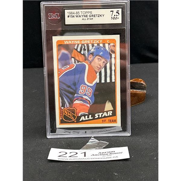 1984-85 Topps #154 Wayne Gretzky All Star Card KSA 7.5