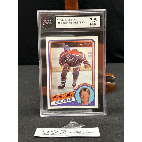 1984-85 Topps #51 Wayne Gretzky Card KSA 7.5