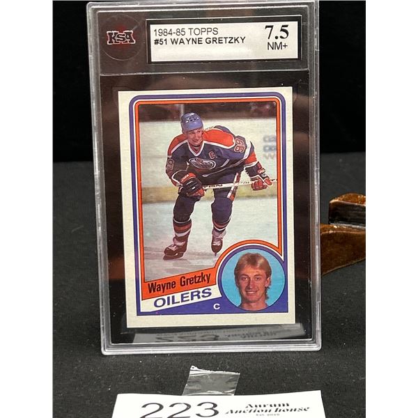 1984-85 Topps #51 Wayne Gretzky Card KSA 7.5
