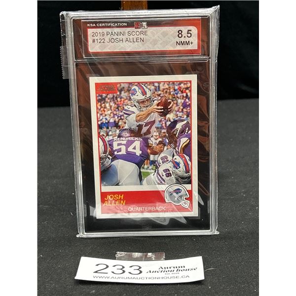 2019 Panini Score Josh Allen Rookie Card KSA 8.5