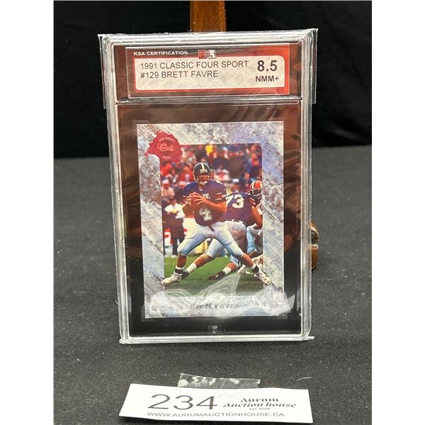 1991 Classic Four Sport Brett Favre Rookie Card KSA 8.5