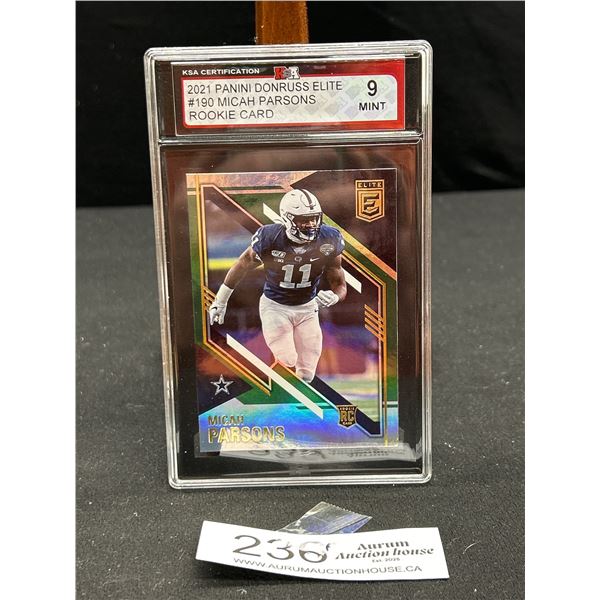2021 Micah Parsons Rookie Card Green Bay Packers KSA 9