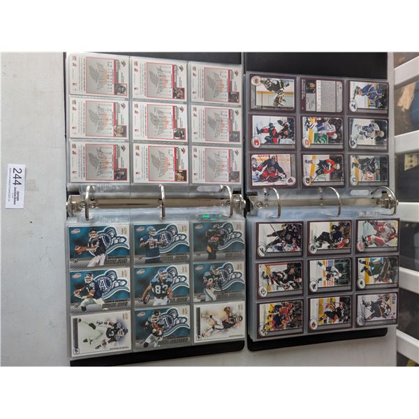 Binder lot of 2002 O.P.C. Hockey Cards and 2003 CFL Cards