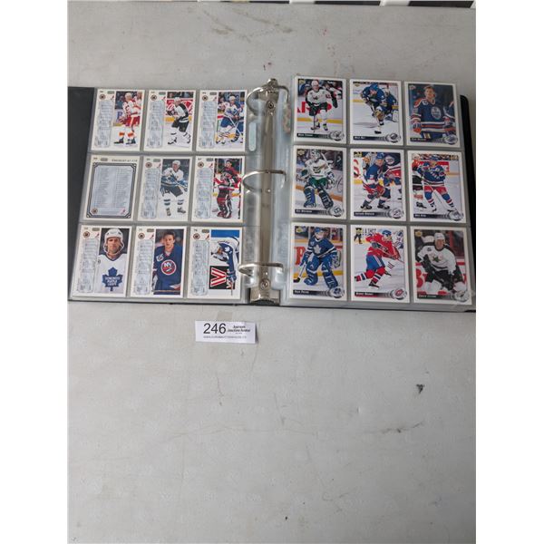 Binder Lot of 1992 Upper Deck Hockey Cards