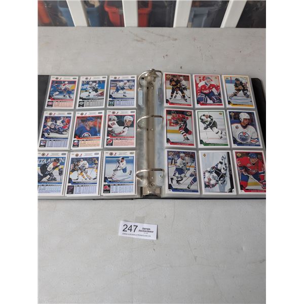 Binder Lot of 90s Upper Deck Hockey Cards