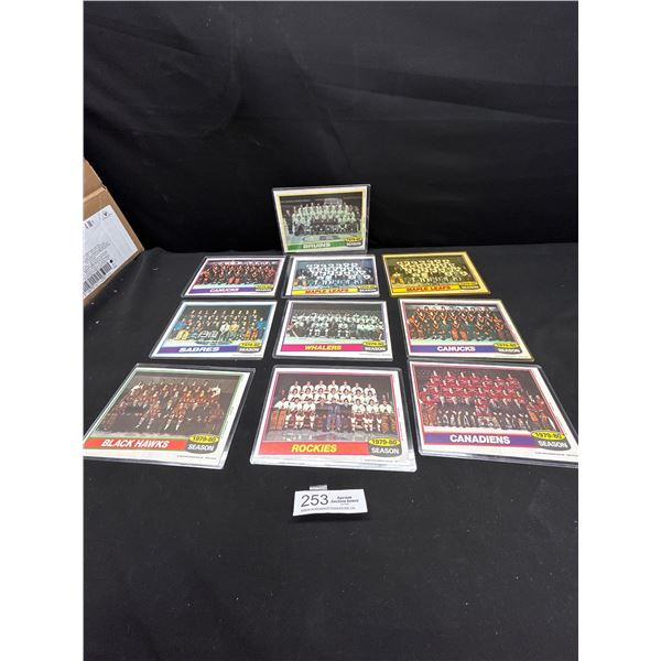 Lot of 10 1980 Topps Mini Team Posters NHL