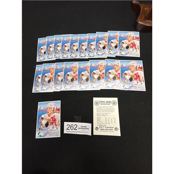 Lot of 20 1993 NHL Vancouver Canucks Pavel Bure "Russian Wind" 50 Goals Promotional Cards